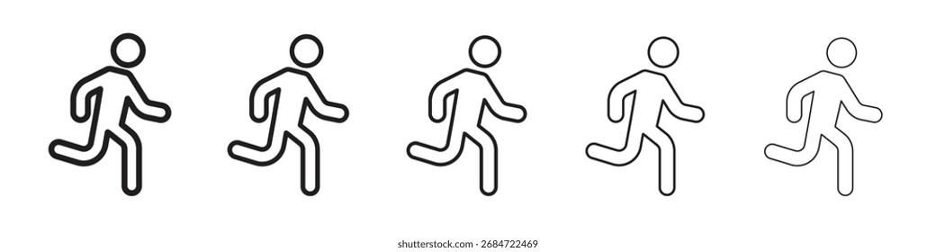 Ejecutar Ilustración vectorial de iconos aislada