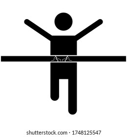 Ejecutar ilustración vectorial de icono en fondo blanco