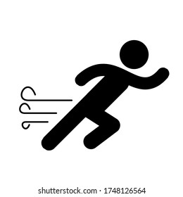 Run icon vector illustration on white background