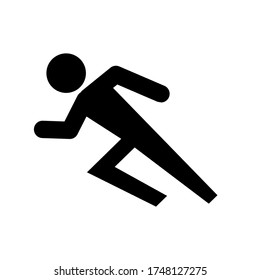 Run icon vector illustration on white background