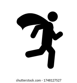 Ejecutar ilustración vectorial de icono en fondo blanco