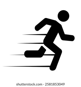 Run icon vector, Men vector. Fast run icon, Fast icon, vector illustration.
