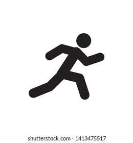 run icon. vector on white background