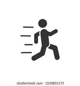 Run Icon vector sign isolated for graphic and web design. Run symbol template color editable on white background.