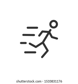 Run Icon vector sign isolated for graphic and web design. Run symbol template color editable on white background.