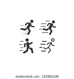 Run Icon vector sign isolated for graphic and web design. Run symbol template color editable on white background.