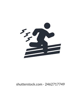 run icon. vector.Editable stroke.linear style sign for use web design,logo.Symbol illustration.