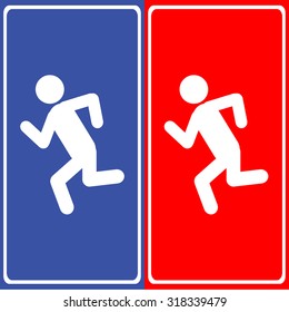 Run icons set great for any use. Vector EPS10.