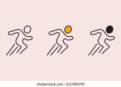 run icons  symbol vector elements for infographic web