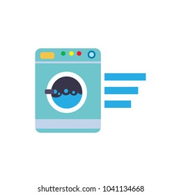 Run Laundry Logo Icon Design
