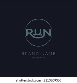 Muster für Logo-Designs für RUN-Buchstaben für Marken oder Unternehmen und andere