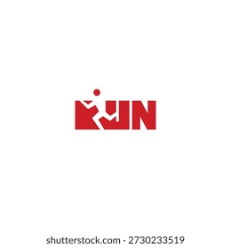 Ejecutar letras con el logotipo del espacio negativo.