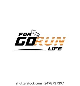Run for life, typography graphic design, for t-shirt prints, vector illustration