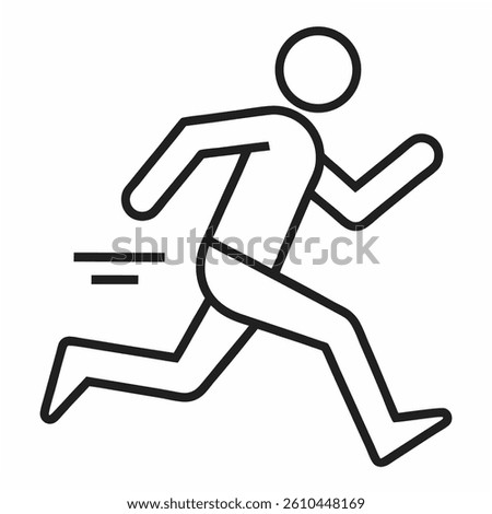 run line art vector icon 