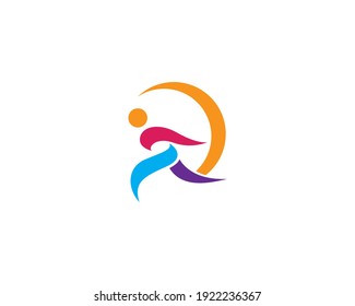 Run Logo Athletic Logo Yoga Funny Logo 