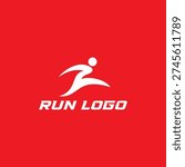Run Logo Design. Abstract People Run Symbol. Letter R Run logo