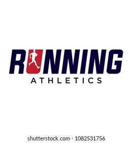 Run logo design template