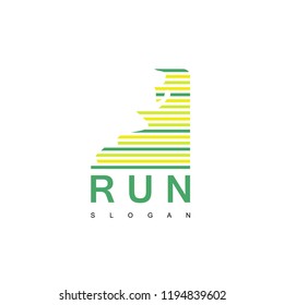 Run Logo Design Vector