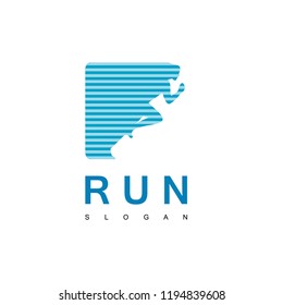 Run Logo Design Vector