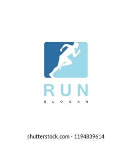 Run Logo Design Vector
