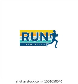 Run Logo Design vector Stock symbol .Running logo sport concept  .  running marathon Logo Design Template . 