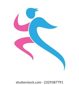 Run logo icon design illustration