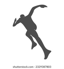 Run logo icon design illustration