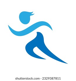 Run logo icon design illustration
