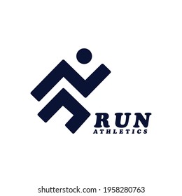 Run logo icon vector template.
