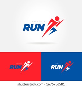 Run logo silhouette people spotr action