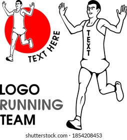 Run logo template, perfect for running team and race event 