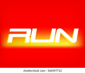 Run logo template. Sport logotype template, sports club, running club and fitness vector logo design template. Run logotype.
