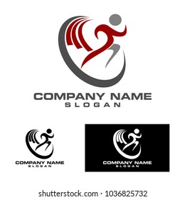 run logo vector