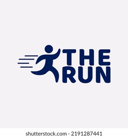 the run logo vector design illustration