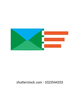 Run Mail Logo Icon Design