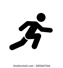 Run man icon People in motion active lifestyle sign