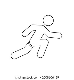 Run man icon People in motion active lifestyle sign