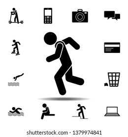 run man icon. Simple glyph, flat vector element of universal icons set for UI and UX, website or mobile application