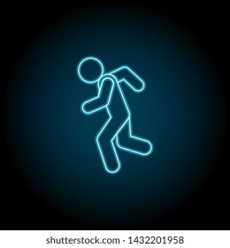 run man neon icon. Simple thin line, outline vector of universal icons for UI and UX, website or mobile application
