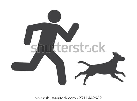 run man with running jump dog pet icon