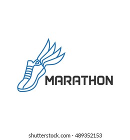 Run, marathon, fun run logo