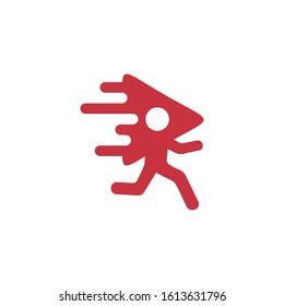 run media logo design vector
