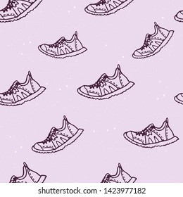 Run motivation background. Seamless sport pattern. Vector illustration