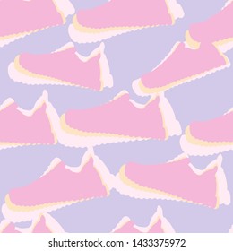 Run motivation background. Seamless sport pattern. Vector illustration