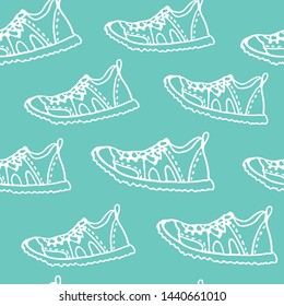 Run motivation background. Seamless sport pattern. Vector illustration
