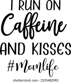 Run On Caffeine Kisses Digital Clipart Stock Vector (Royalty Free ...