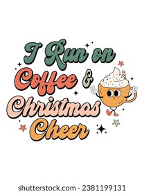 Ich laufe auf Kaffee und Weihnachtskauer | Funny Holiday T Shirt