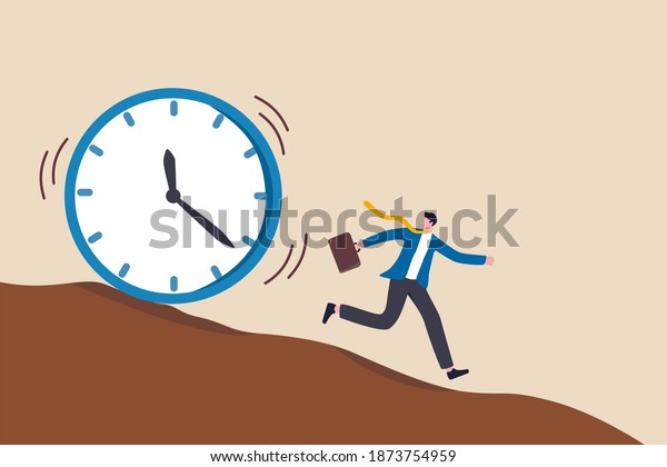 Run Out Time Work Deadline Time Stock Vector Royalty Free 1873754959