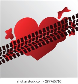Run over heart