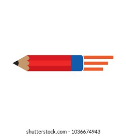 Run Pencil Logo Icon Design